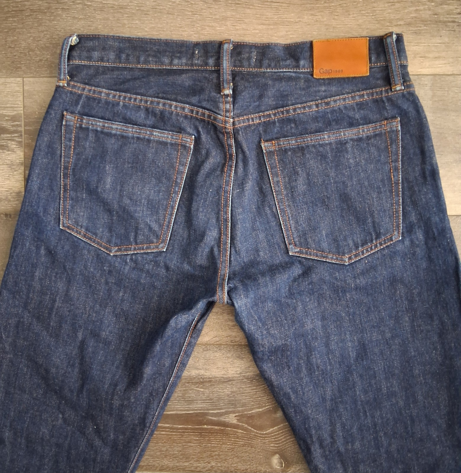 Gap Kaihara Japanese Raw Selvedge Denim Blue Jeans Button Fly Mens Size 31×28