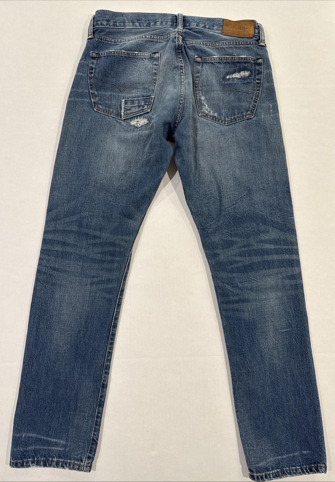 Polo Ralph Lauren The Sullivan Slim Straight distressed jeans patch detail 32X32