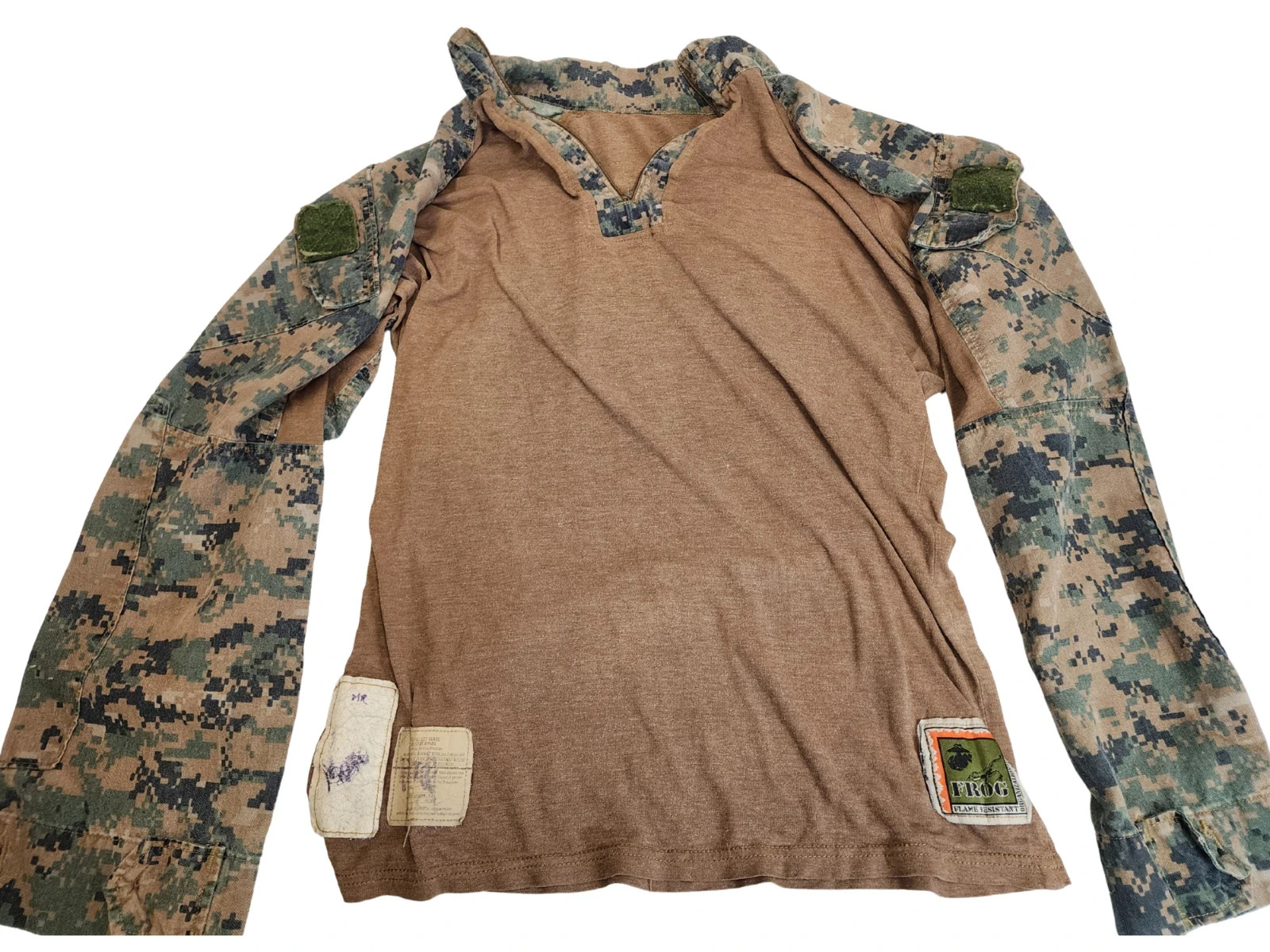 MARPAT Digital Woodland FROG Combat Shirt – Medium/Regular – Used Need Repair