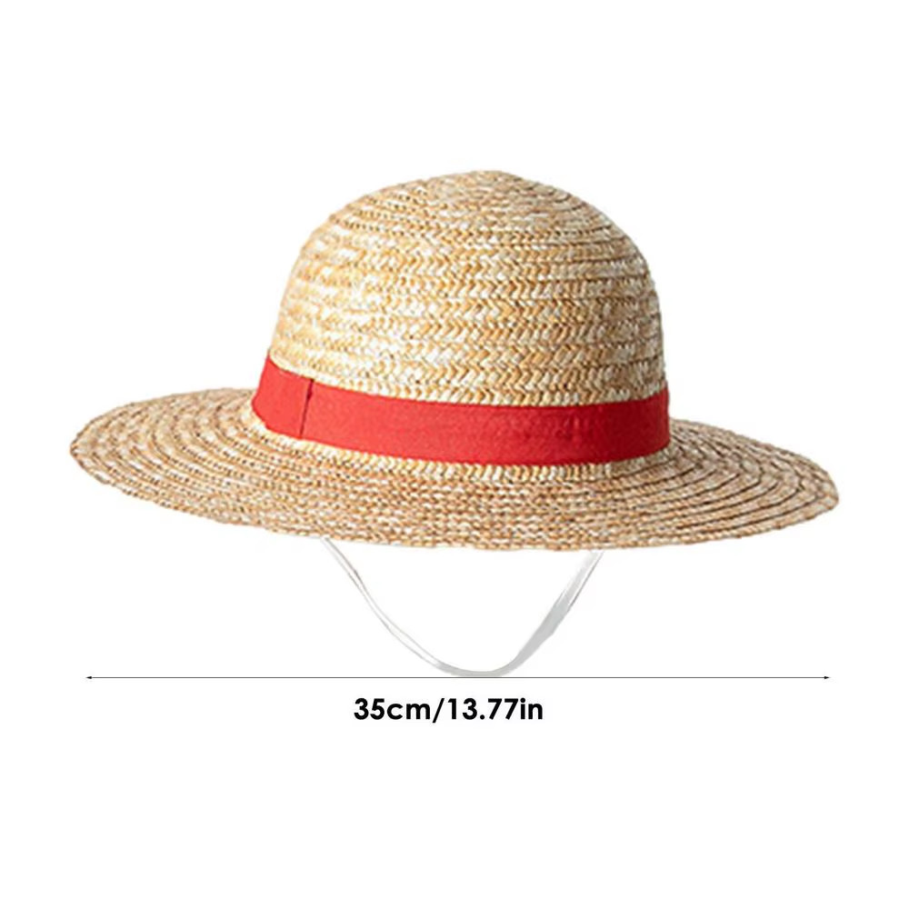Multifunctional Straw Hat for Men Women Luffy Cosplay with String Sun Beach Part