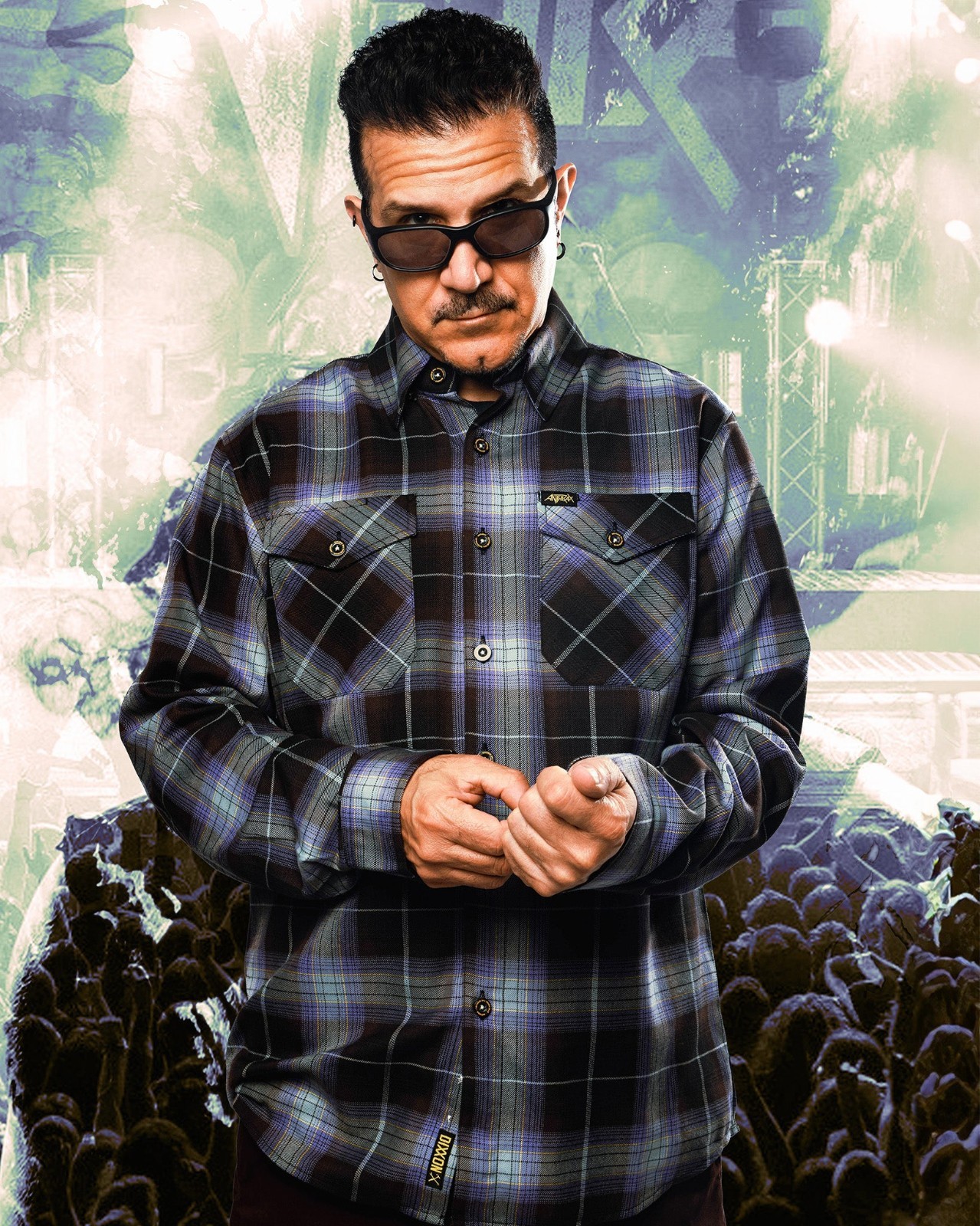 Dixxon Flannel x Anthrax Spreading the Disease Men’s XL Plaid Button Shirt