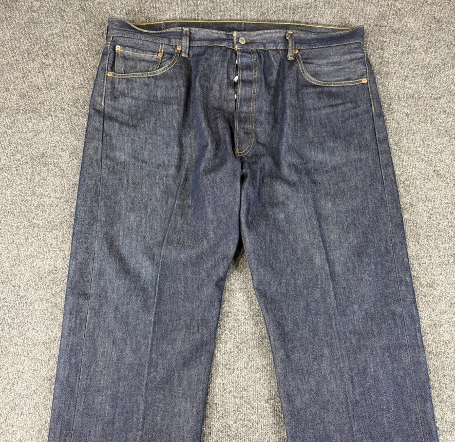 Levi’s 501 Jeans Mens 42×30 Blue Denim Straight Leg Button Fly Cowboy Workwear