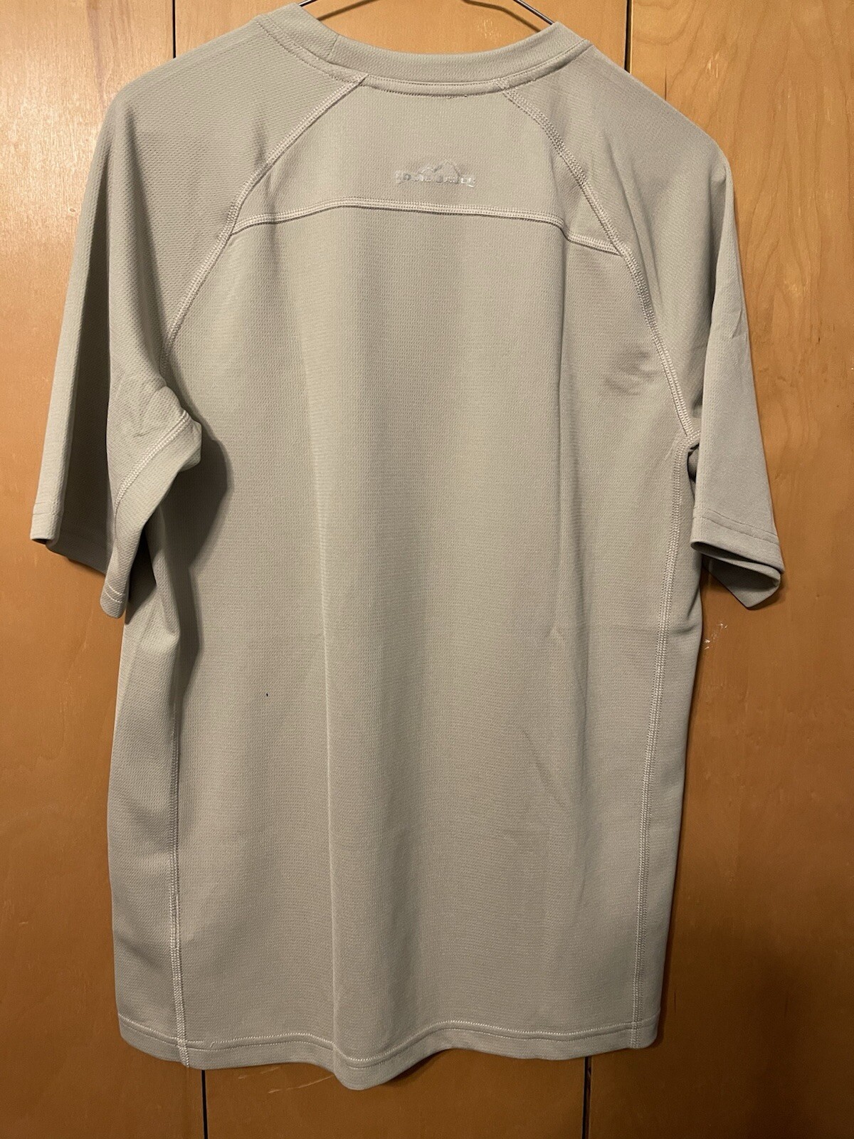 EDDIE BAUER SPORT ACTIVE FREEDRY BEIGE TAN PERFORMANCE SHORT SLEEVE SHIRT SMALL