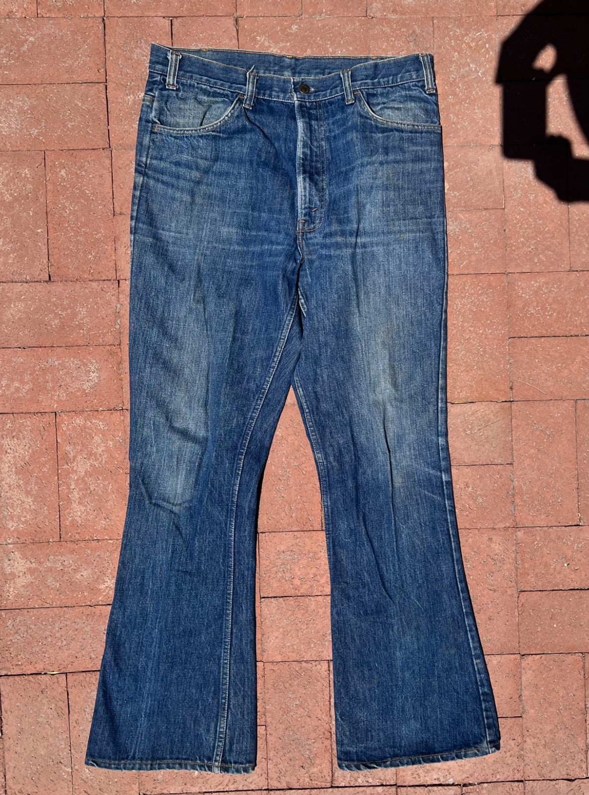 Vtg 1970s 35 x 33 Levi’s 646 Orange Tab Bell Bottom Flare Jeans Bootcut Talon 42