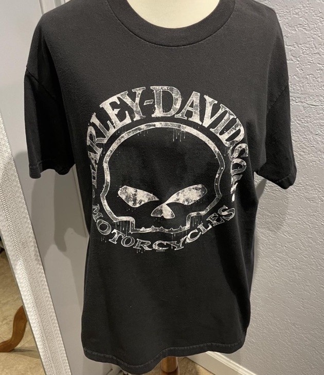 Harley-Davidson Thrashed Crystal River FL Short sleeve Shirt Men’s Large Black