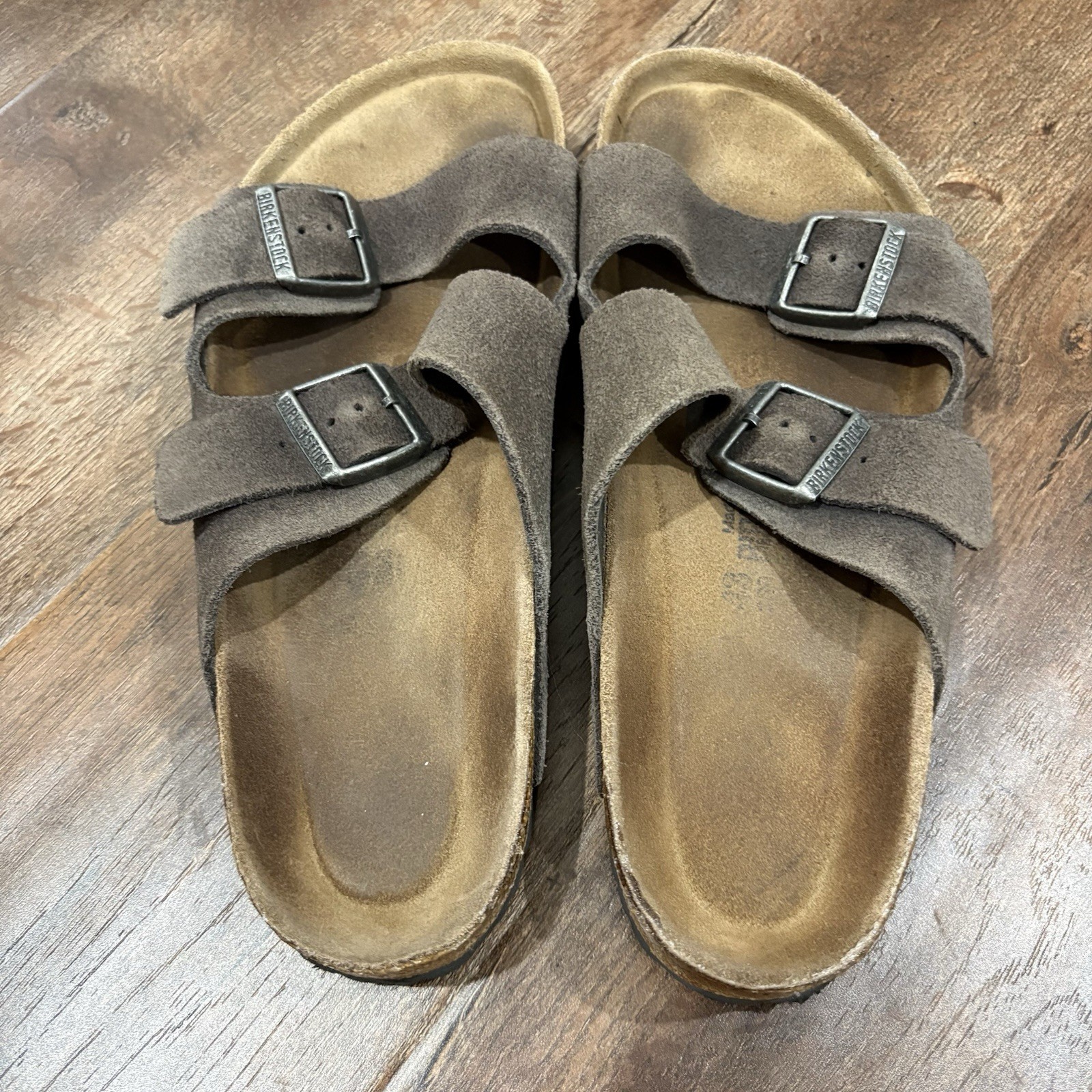 Birkenstock Arizona Soft Footbed Mocha Suede Sandals EU 43 Regular Wide