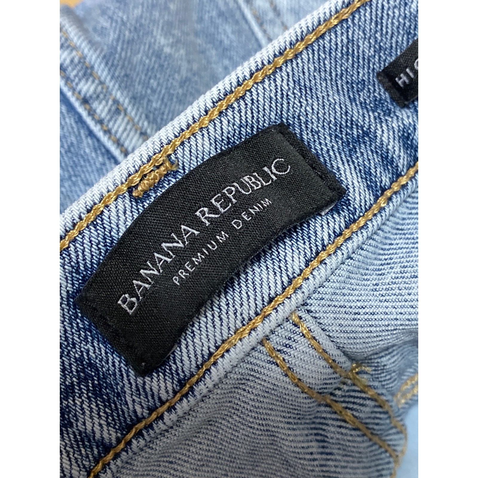 Banana Republic Blue High Waisted Distressed Frayed Skinny Denim Jeans Pants 26