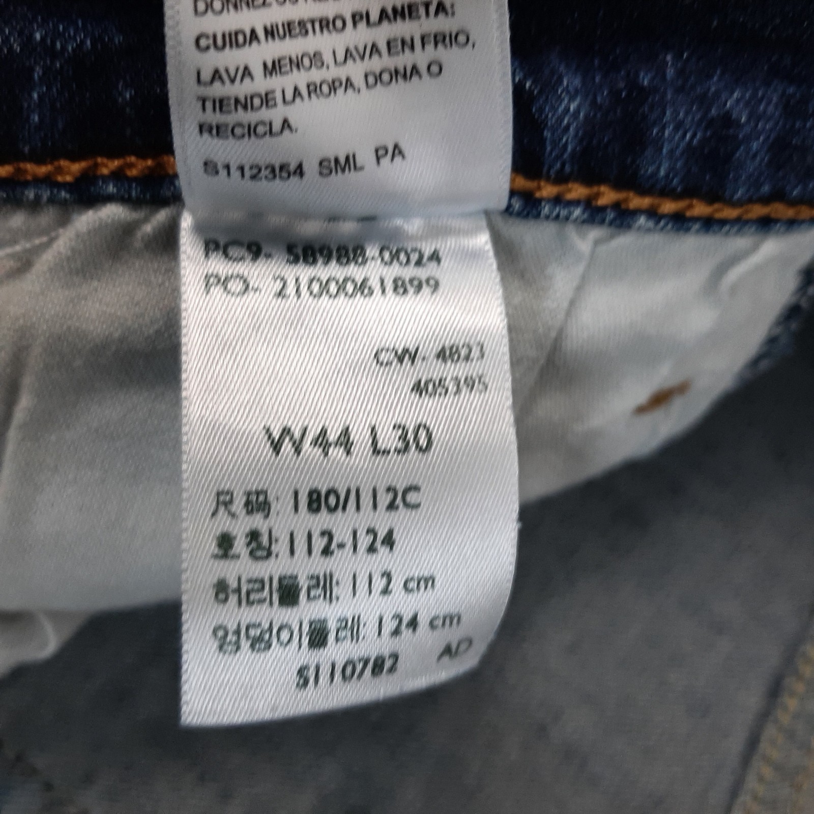 Signature by Levi Strauss Straight Jeans Mens 44×30 (FITS 42×28.5) Blue Denim