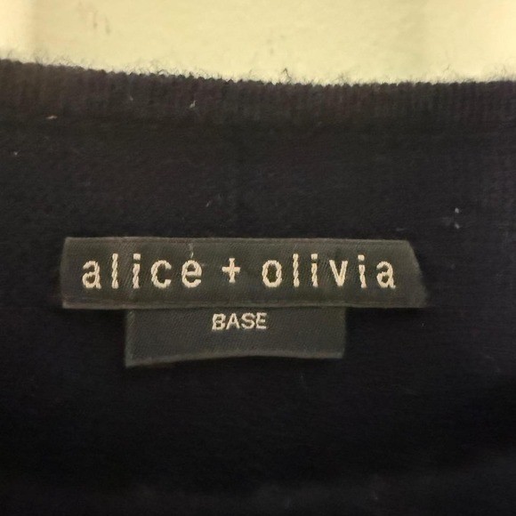 Alice + Olivia Base Black Ribbed Knit Dolman Sleeve Sweater Women’s