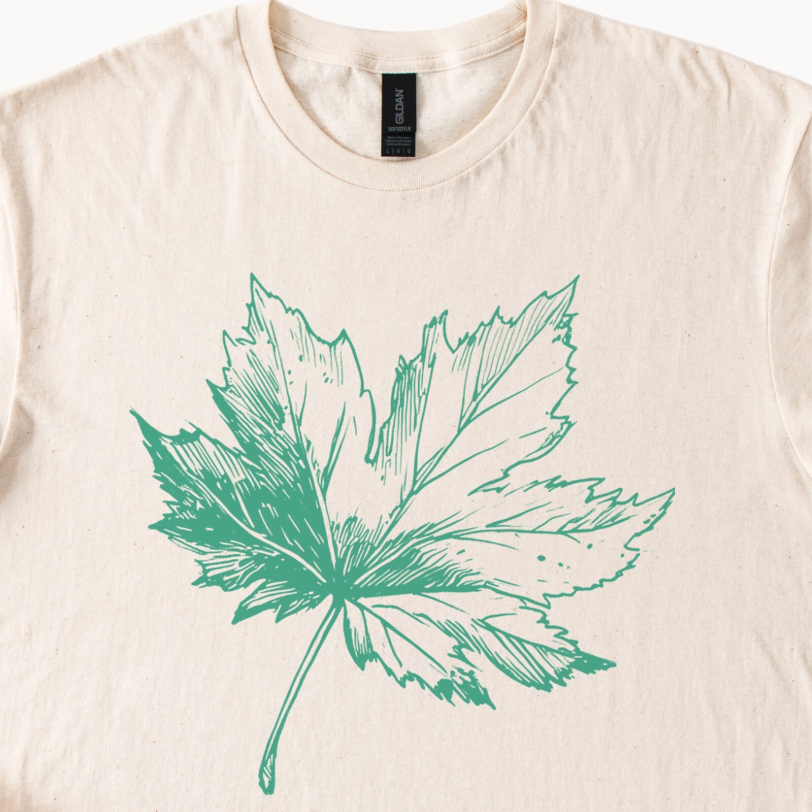 Green Maple Leaf Tee Botanical Nature Shirt Plant Lover Top