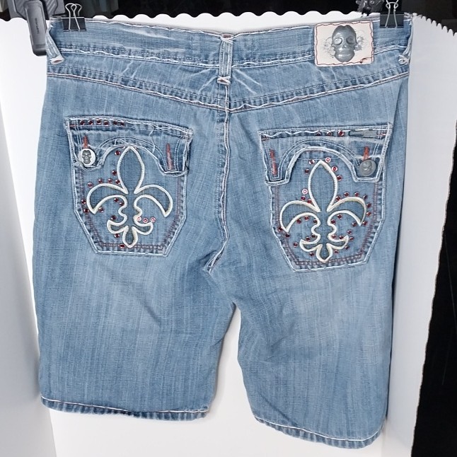 Vintage Y2k Laguna Beach Jeans Embroidered Baggy Thick Stitch 40 Long 14” Inseam