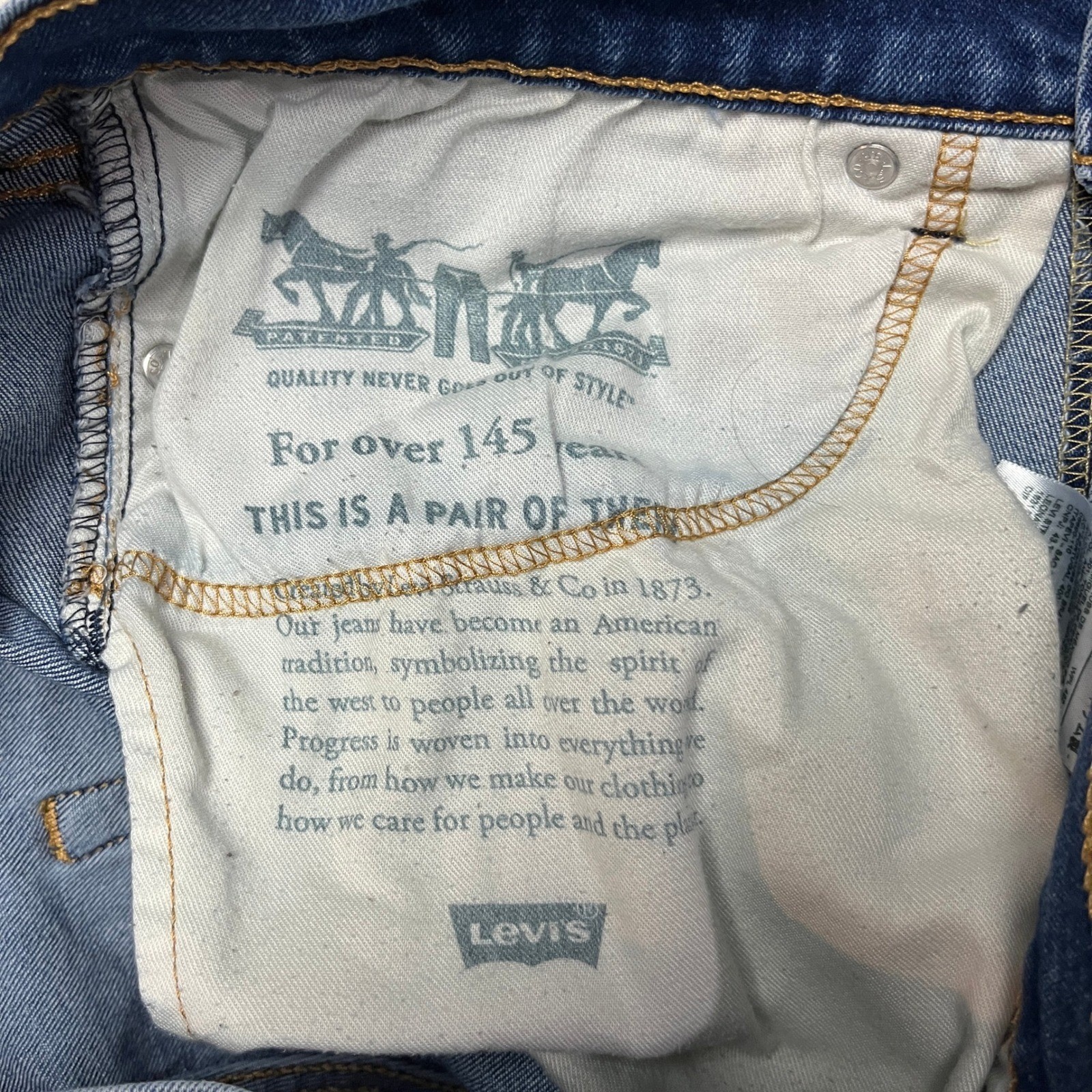 Levi Mens 31×30 Blue 514 Straight Fit Jeans All Seasons Tech Denim Stretch