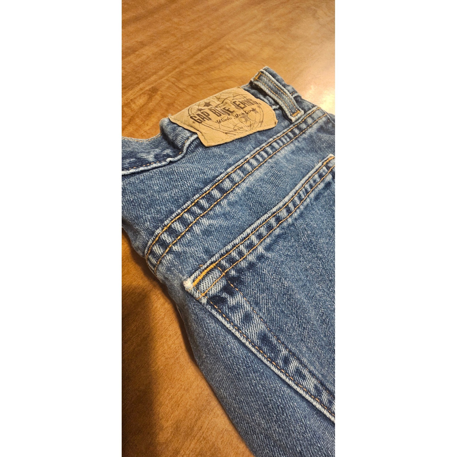 Men’s Gap Low Rise Jean Blue buttonfly Medium Wash Y2K straight leg 30×30 MJ1