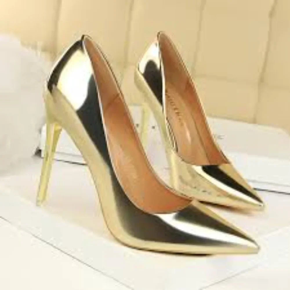 Metallic Gold Stiletto Heels