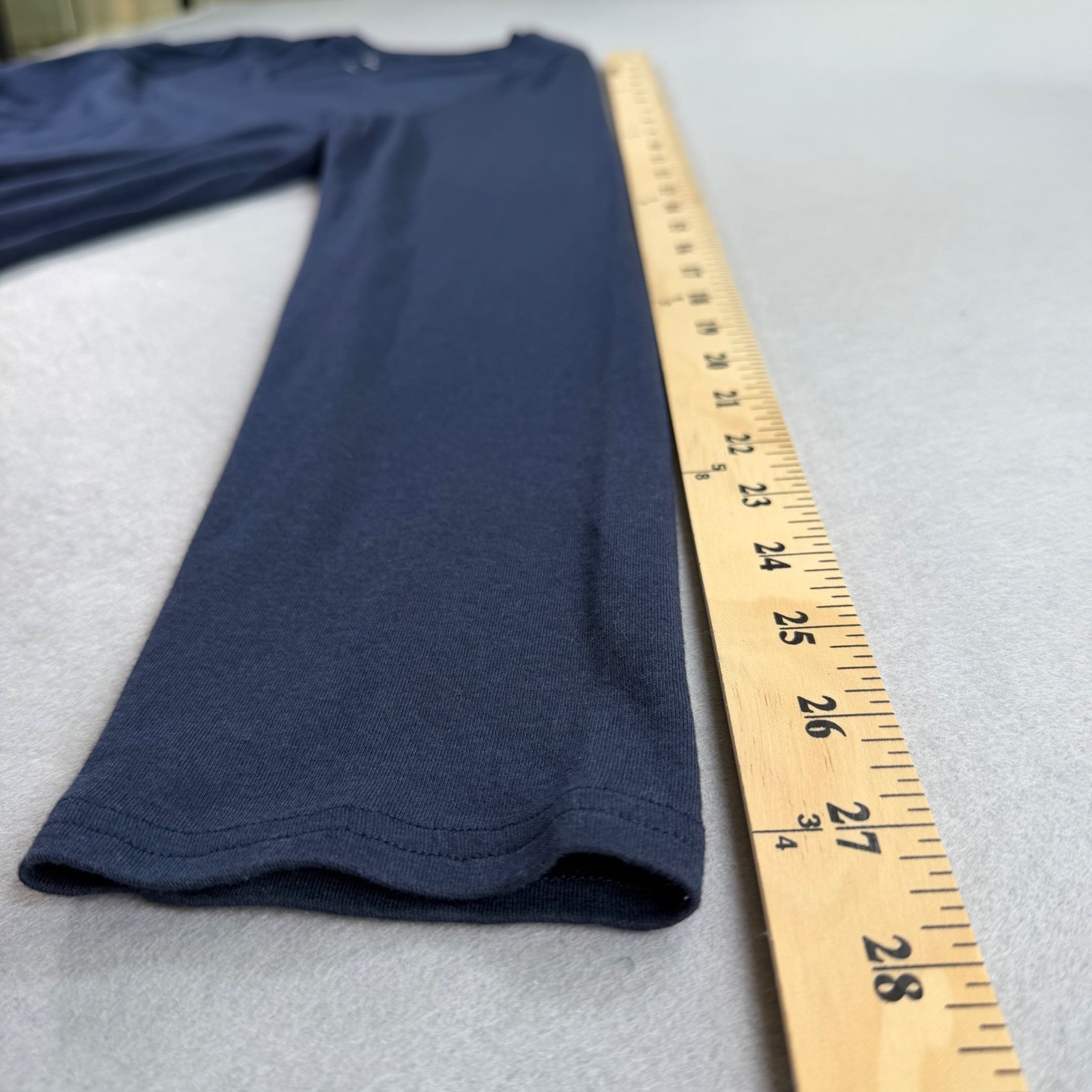 Eddie Bauer Womens XXL Navy Blue V-Neck Long Sleeve Cotton Modal T-Shirt Top