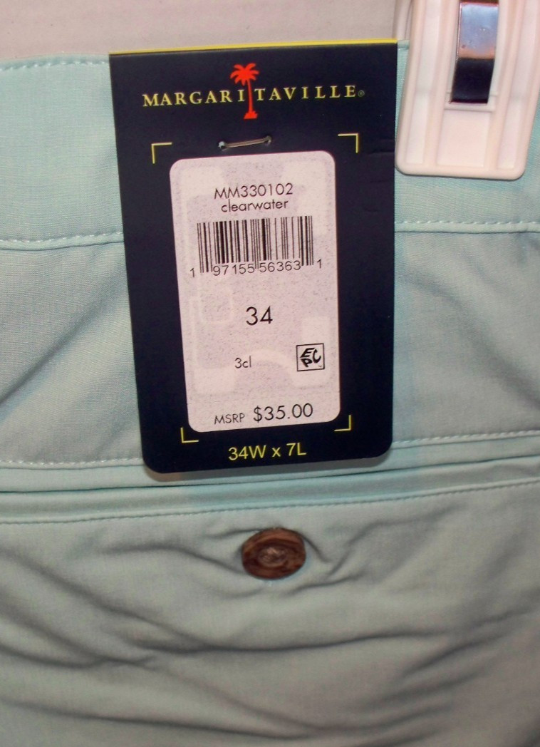 Margaritaville Mens 4-Way Stretch Quick Dry Shorts Sz 32 34 36 38 x 7 L