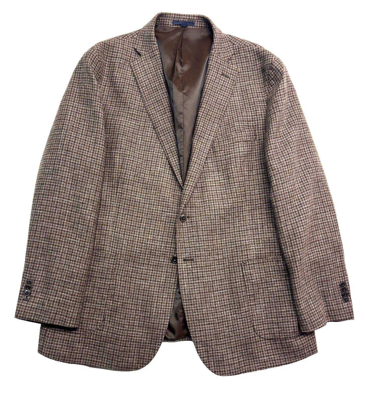Jos A Bank 1905 48R Brown Check Relaxed Soft Shoulder Blazer Jacket Sport Coat