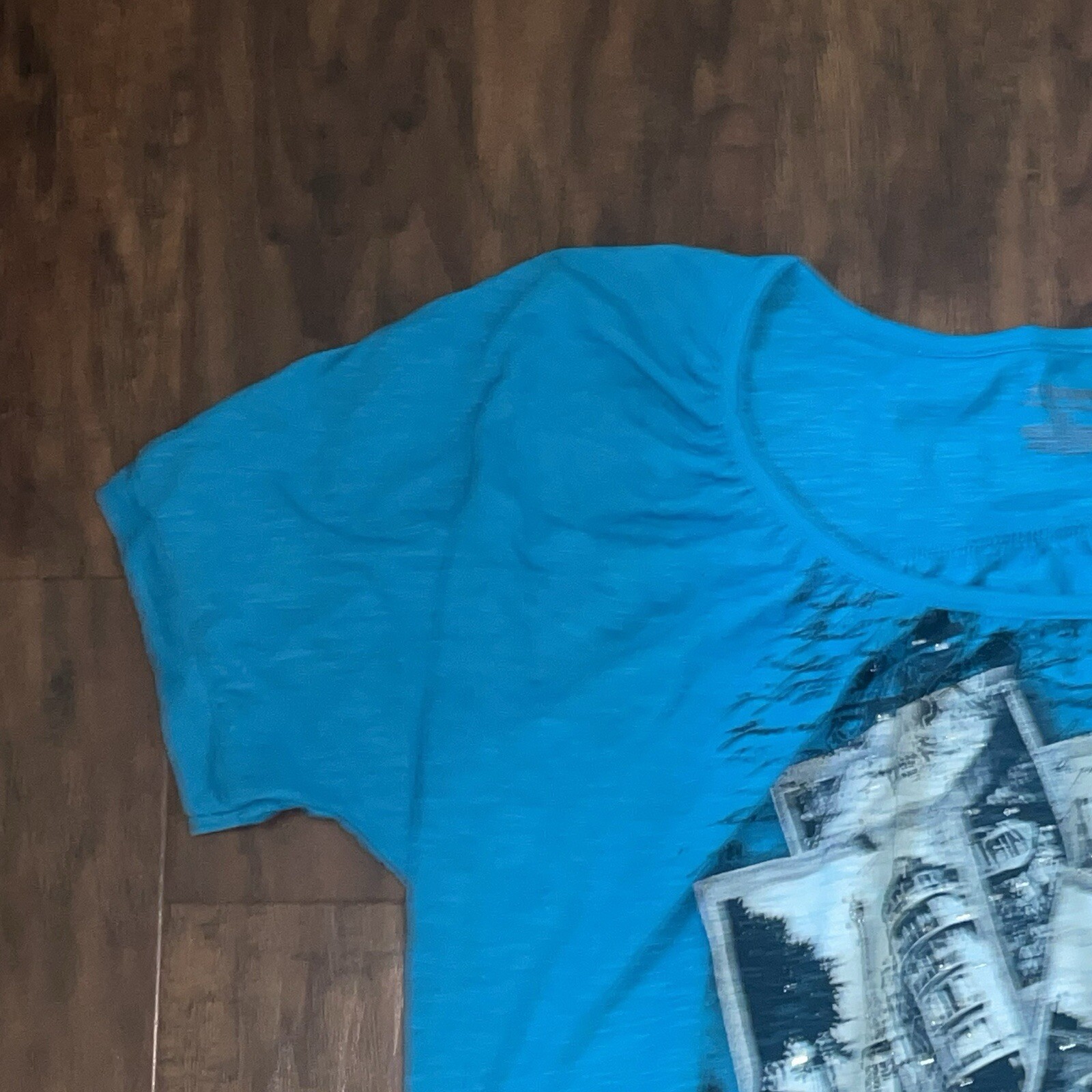 Lane Bryant Hotel Paris Luxe Abstract Top Rhinestone Sparkle Blue 14/16