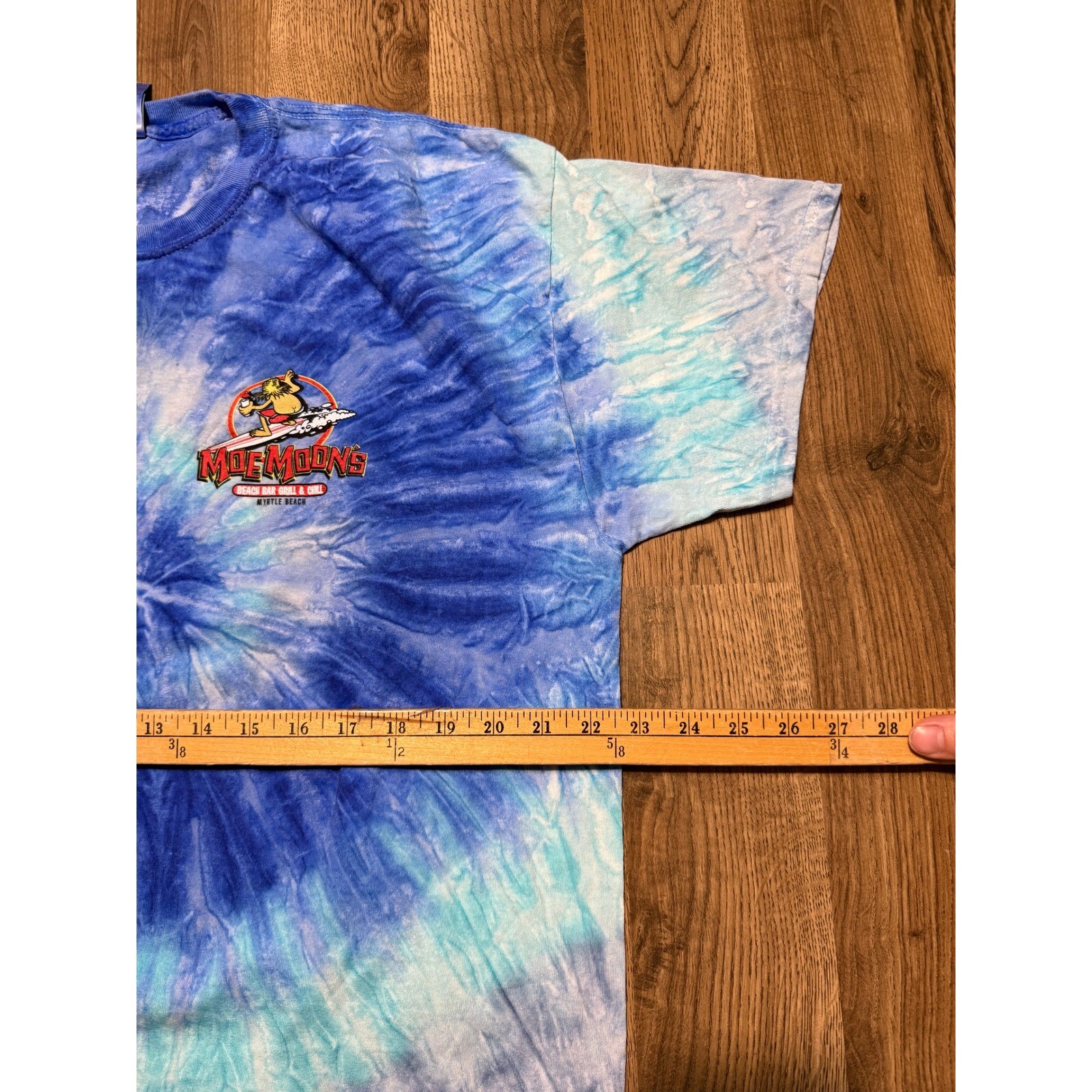 Colortone T-Shirt Mens XL Blue Adult Moe Moons Myrtle Beach Tie Dye Excellent