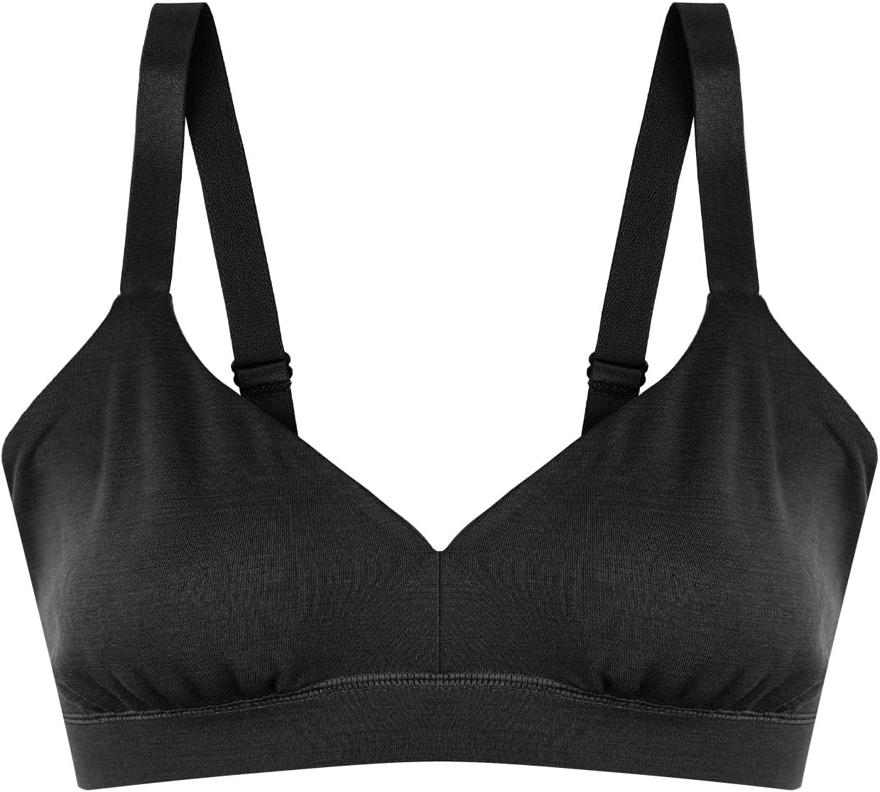 gyprprer XL 100% Merino Wool Women’S Wireless Triangle Bra Wrapped Elastic