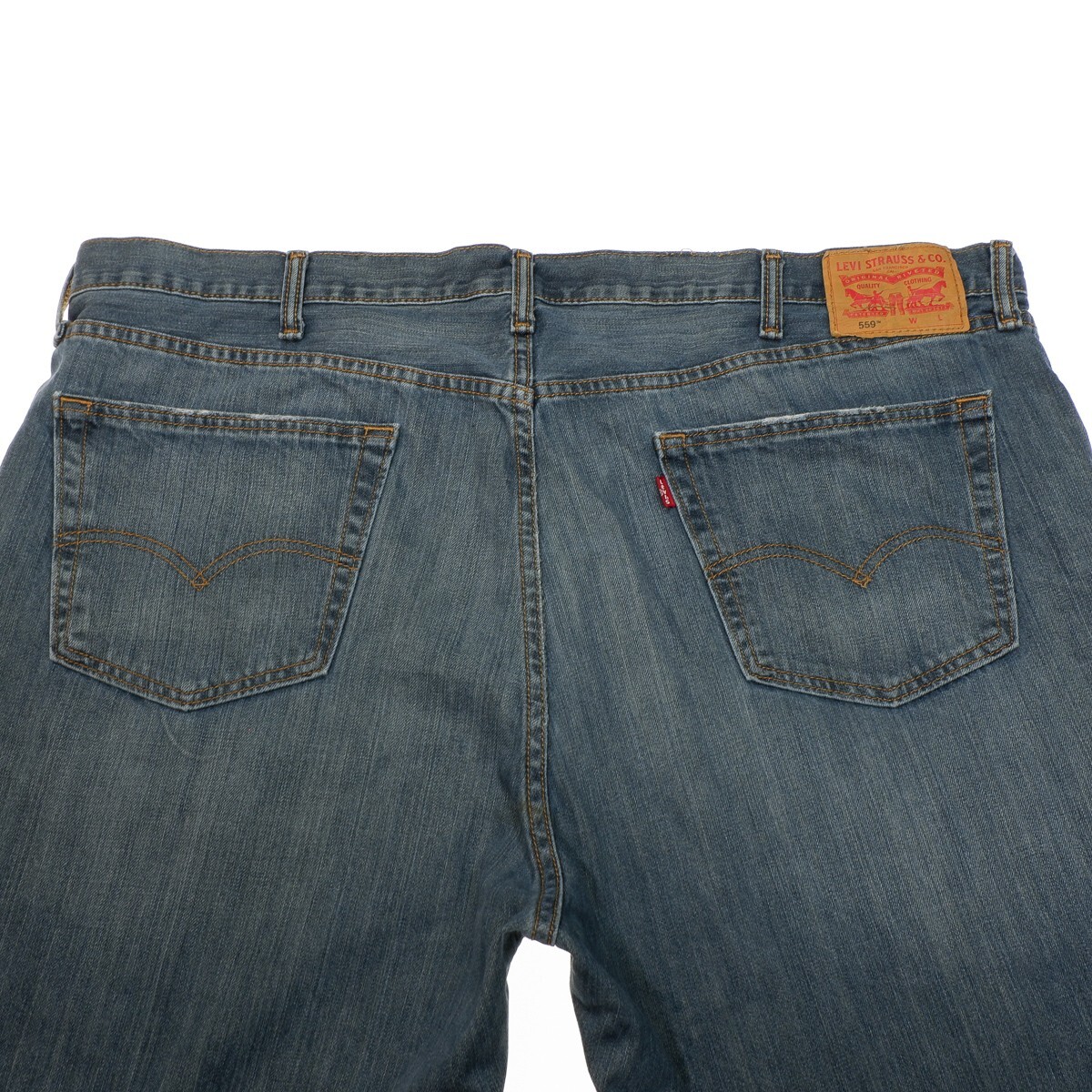Levis 559 Jeans Mens 46×29 Measures 47×27 Relaxed Straight Blue Cotton Denim