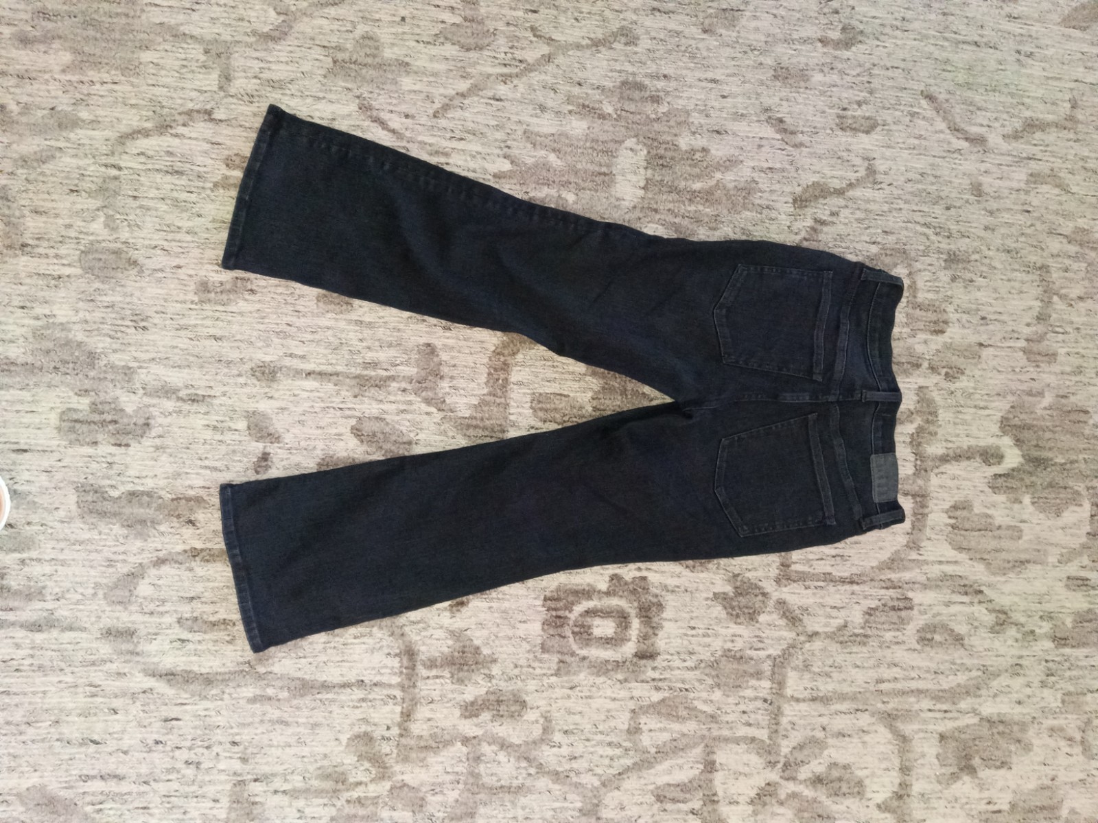 Madewell Black Mid Rise Kick Out Jeans Pants Size 28 Petite Black-Grey