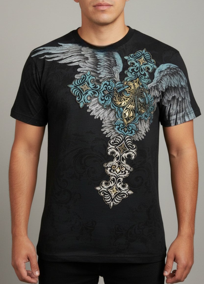 Xtreme Couture By Affliction Men’s T-Shirt SINNERS Tattoo Biker Black
