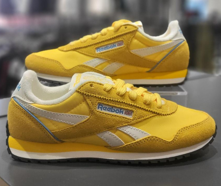 Reebok Classic AZ Yellow Women Suede Leather Retro Running Shoes