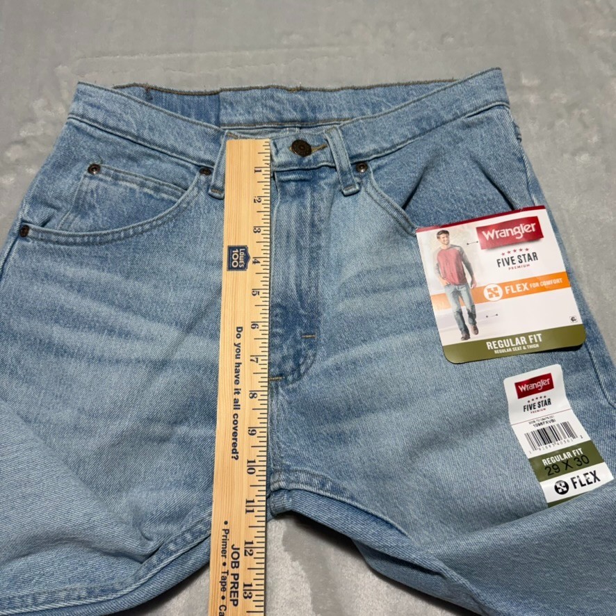 Wrangler Five Star Premium Denim Flex Jeans Regular Fit Mens 29×30 NWT