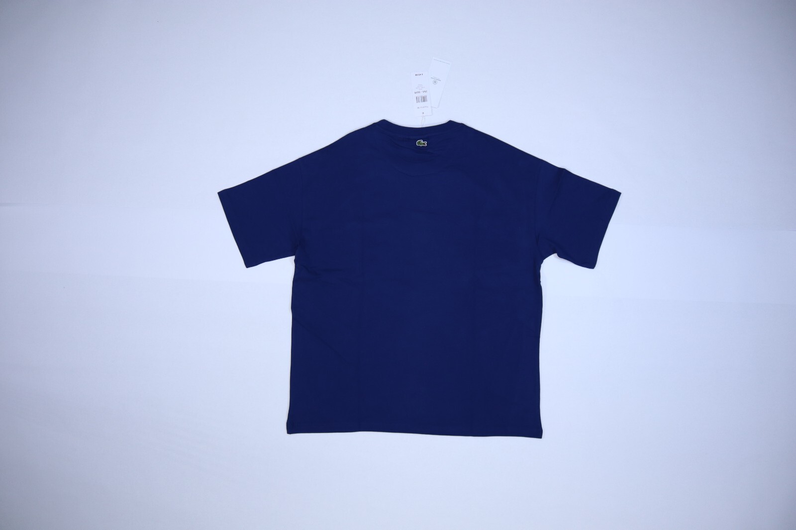 Lacoste Graphic Print Crocodile Cotton T-Shirt Navy Short Sleeve Boys 16 Years