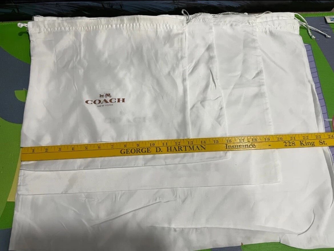 Coach Drawstring Dust Bag Storage Cover Bag White/XL,L,M,S choose from variation