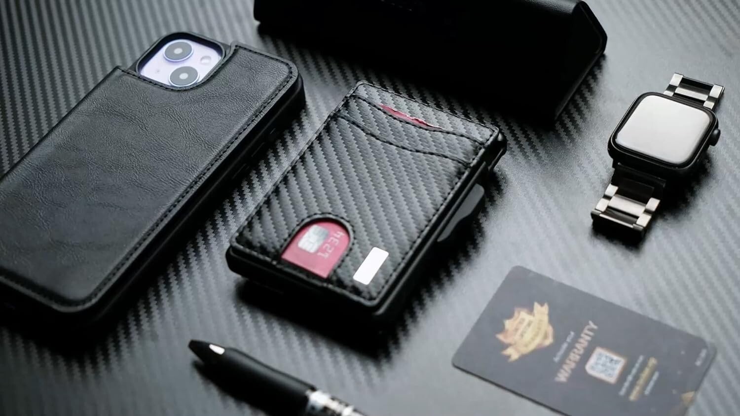 Minimalist Slim Wallet for Men, Credit Card Holder & Money Clip Wallet for Men