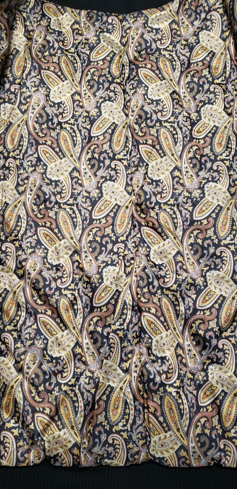 Old School Vintage Style OG Lowrider Derby Black Jacket Gold Paisley Lining