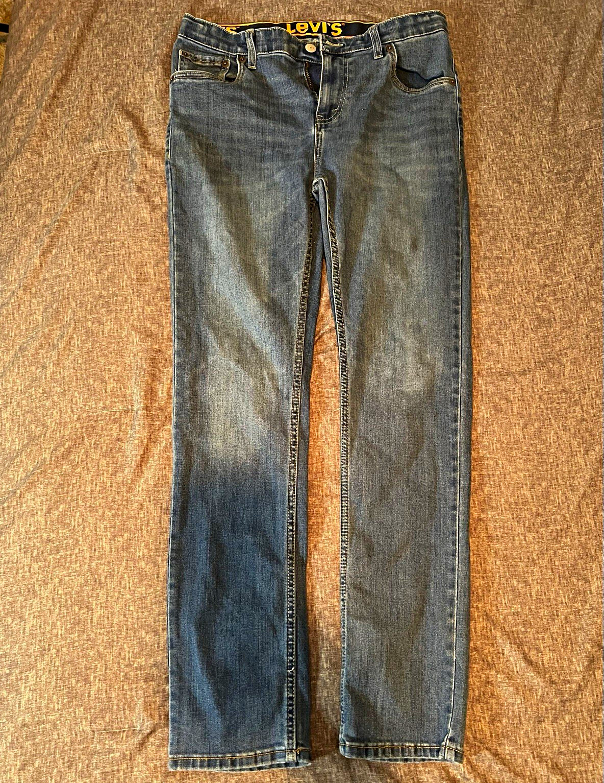 Levi’s Men’s Slim Fit Blue Cotton Denim Jeans Mid Rise Medium Wash