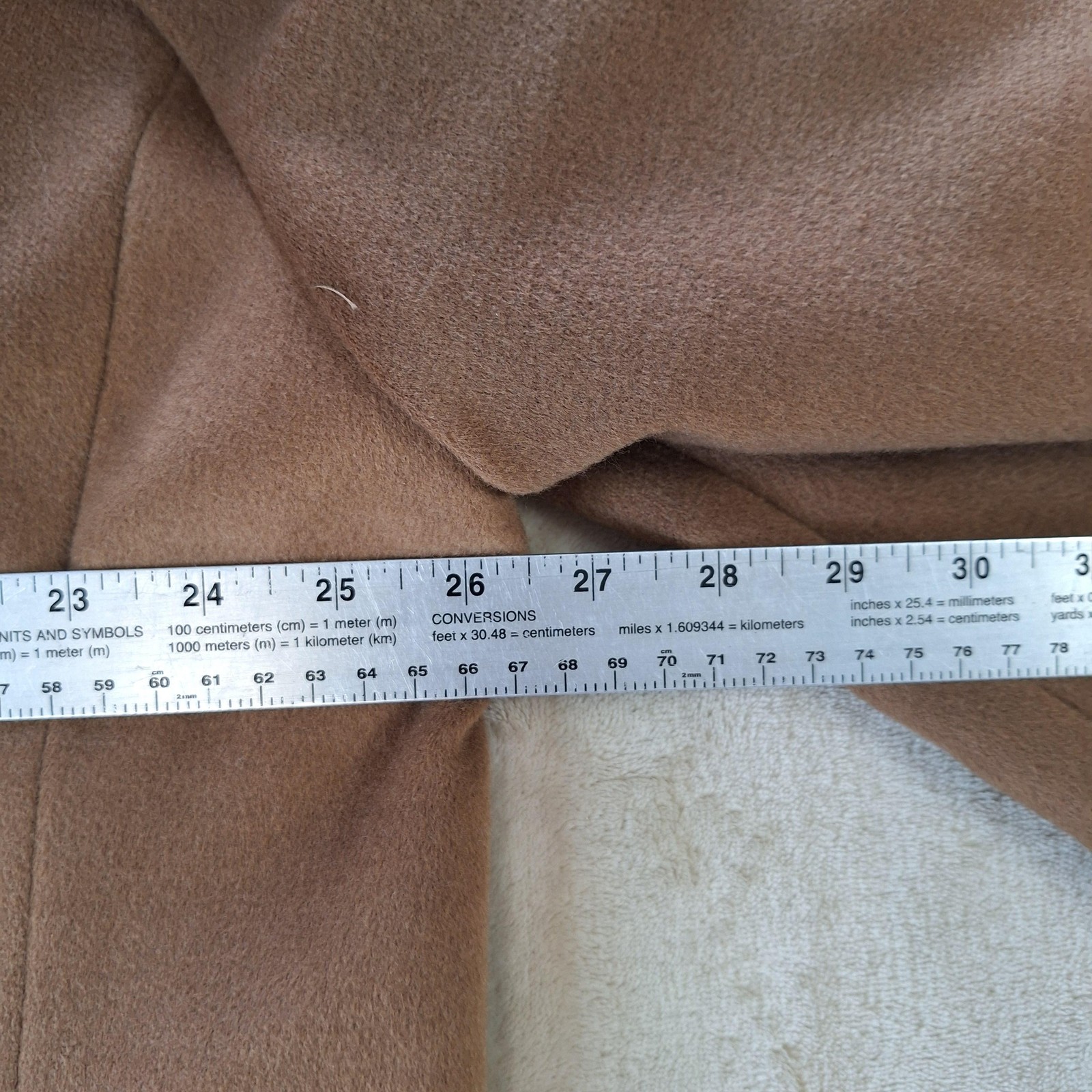 Lineage Sport Coat Mens 50 Brown Lambs Wool Feel Ventless 3 Button Classic Fit