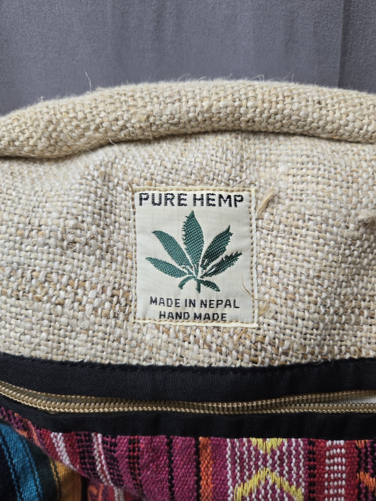 Himalayan Natural Hemp Bag Lightweight Handmade Travel,hiking, Men Women & Girls