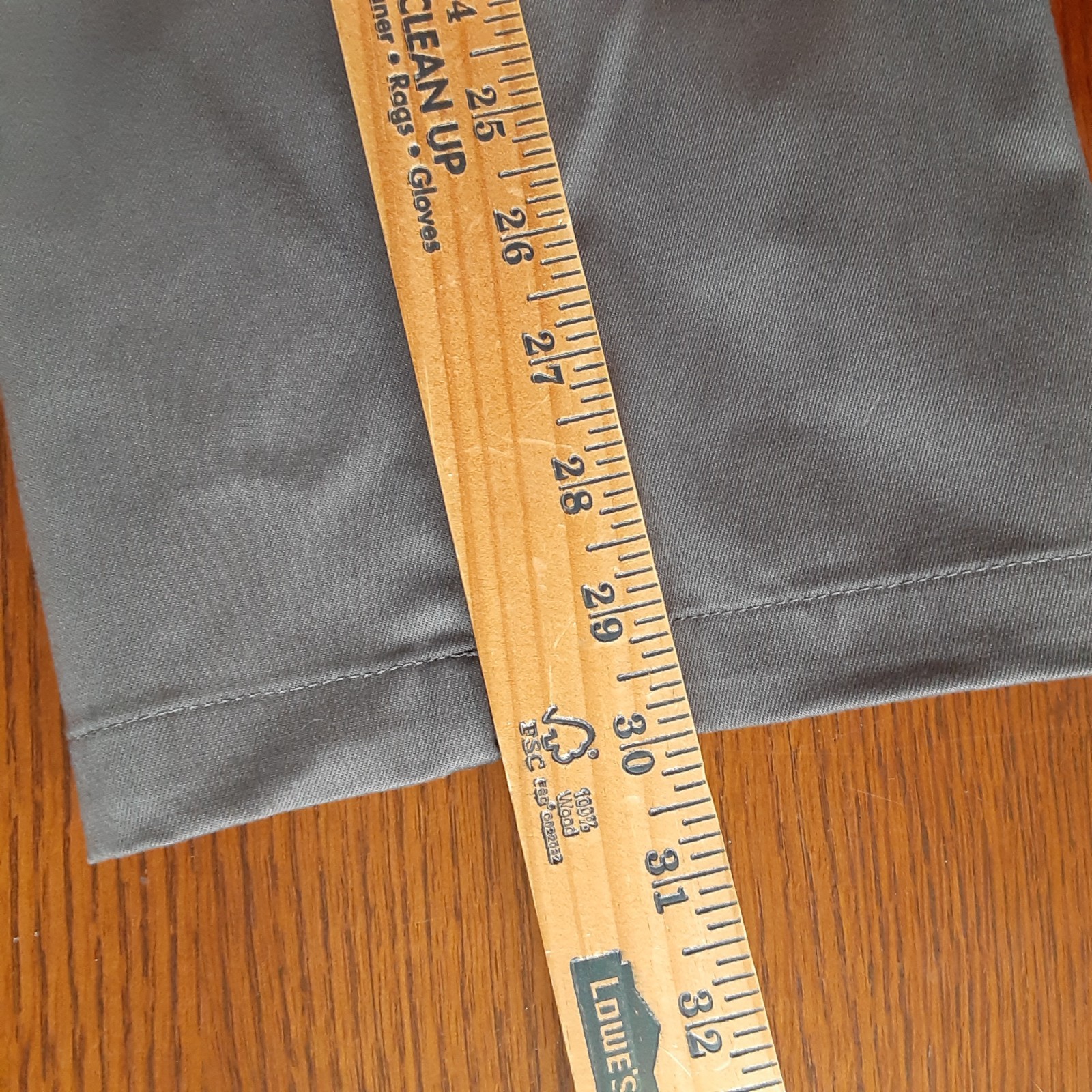 Dockers Mens Straight Fit Signature Khaki Lux Cotton Stretch Pant Gray 40X30 New
