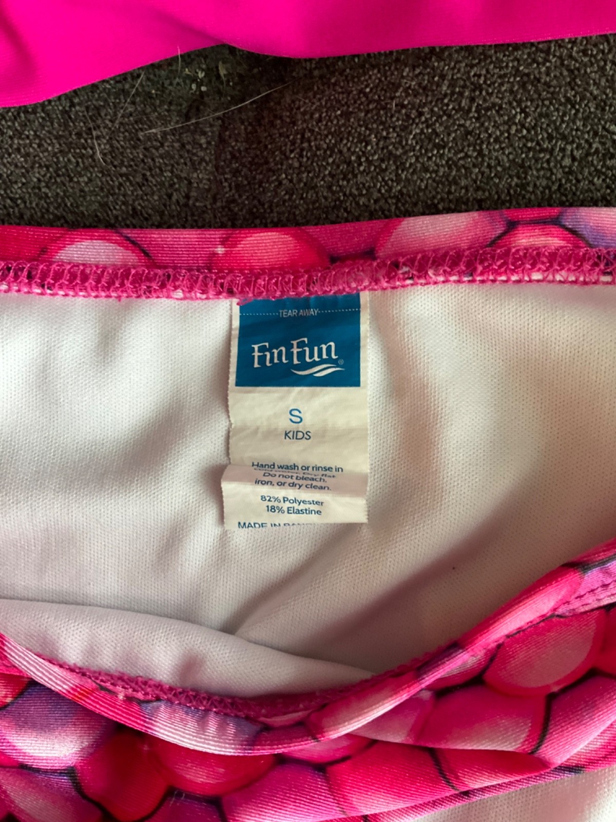 EUC Fin Fun Malibu Pink Bandeau Bikini Set Size Small