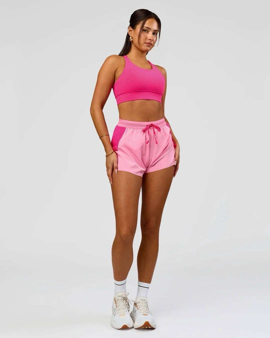 LSKD Accelerate 3” High Rise Running Shorts Women’s All Size Ultra + Candy Pink