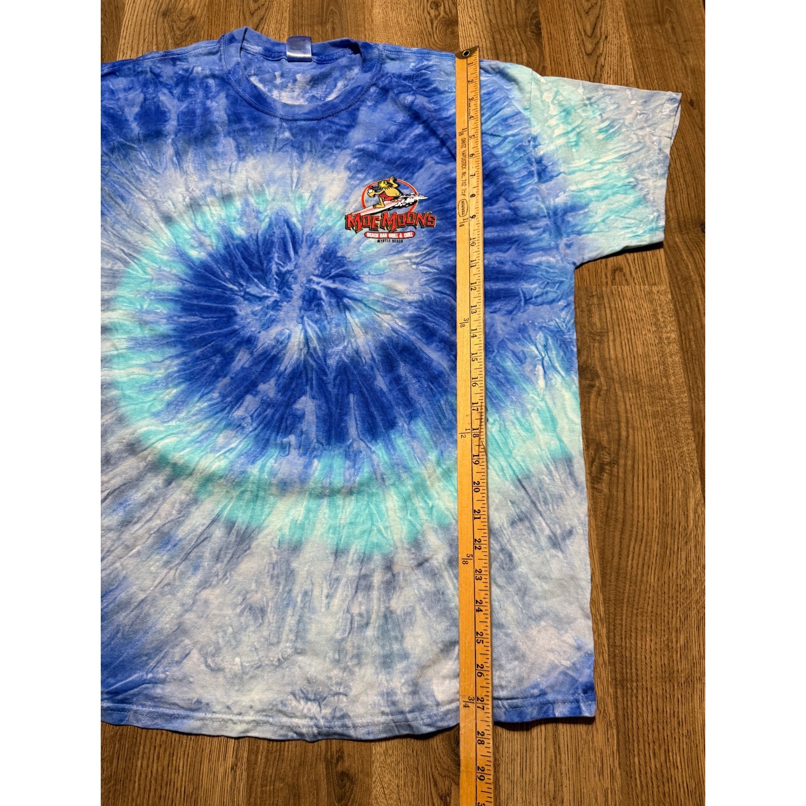 Colortone T-Shirt Mens XL Blue Adult Moe Moons Myrtle Beach Tie Dye Excellent