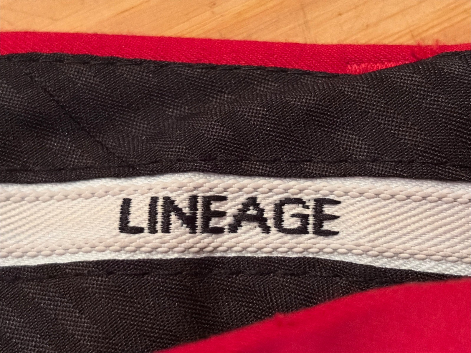 Lineage Dress Polyester Spandex Flat Front Red Casual Pants Mens 32 x 30 Retro