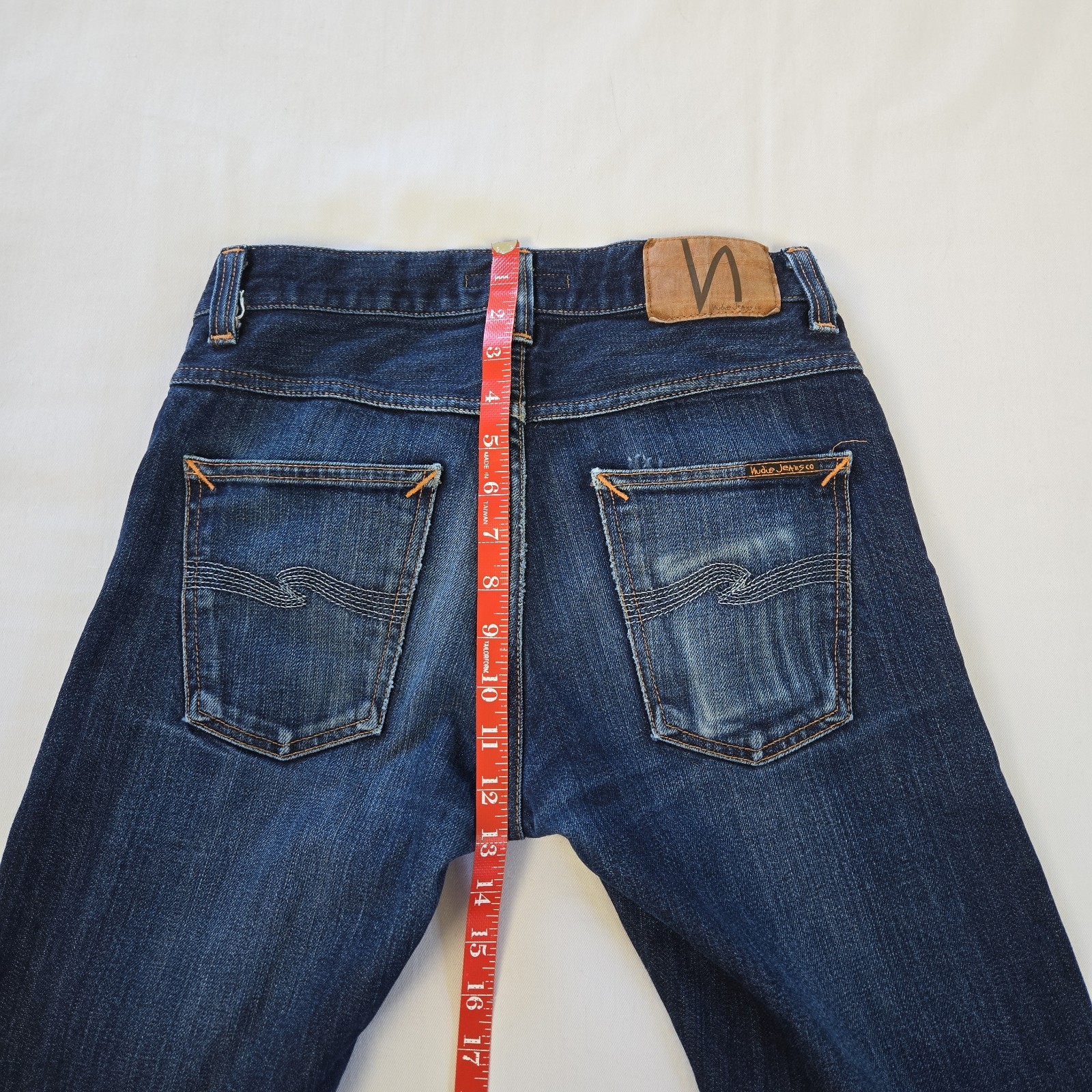 Nudie Jeans Grim Tim Dry Deep Selvage Men’s 30×34 (29×32) Slim Dark Wash Fade