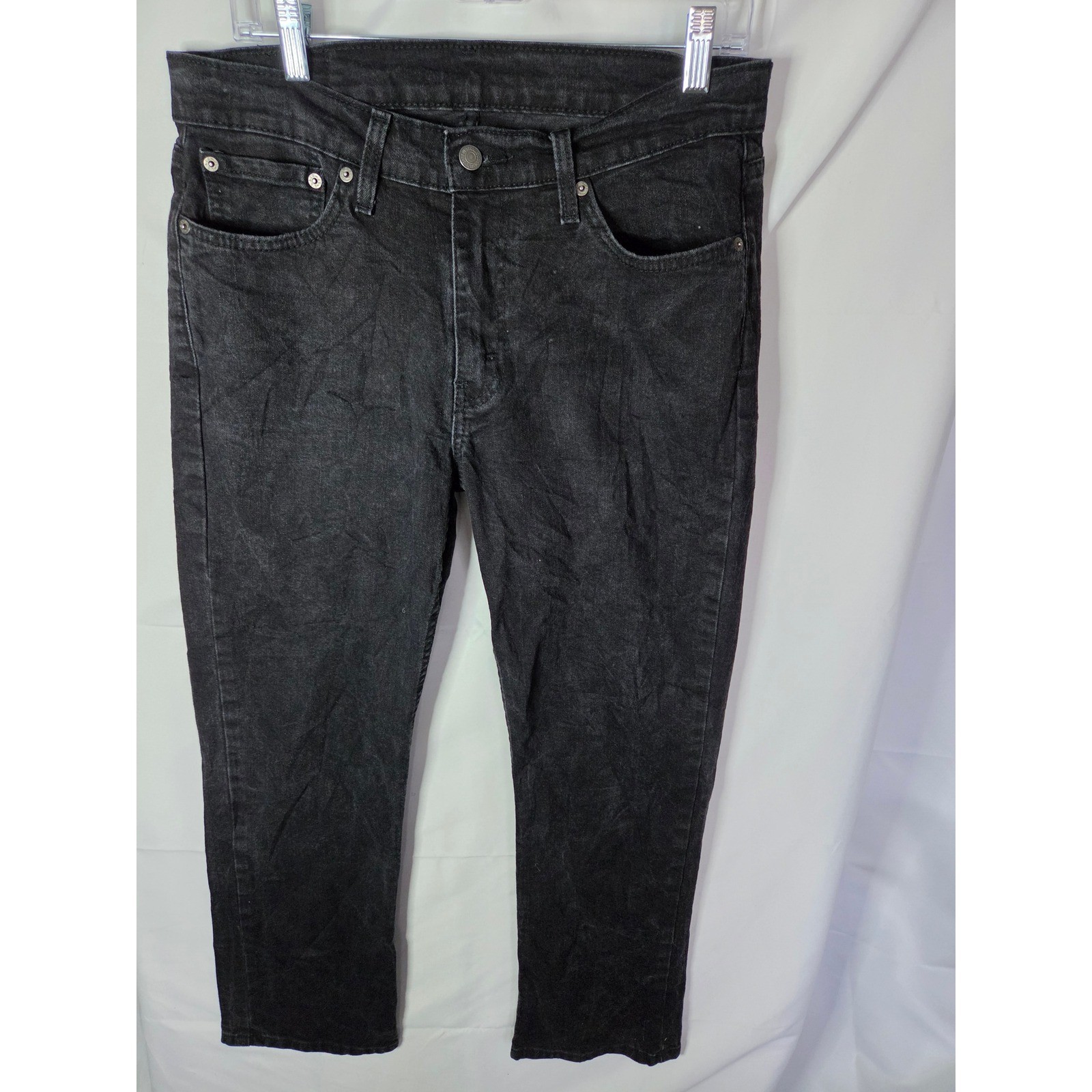 Levis 514 Straight Fit Mens Jeans Faded Black Classic Denim