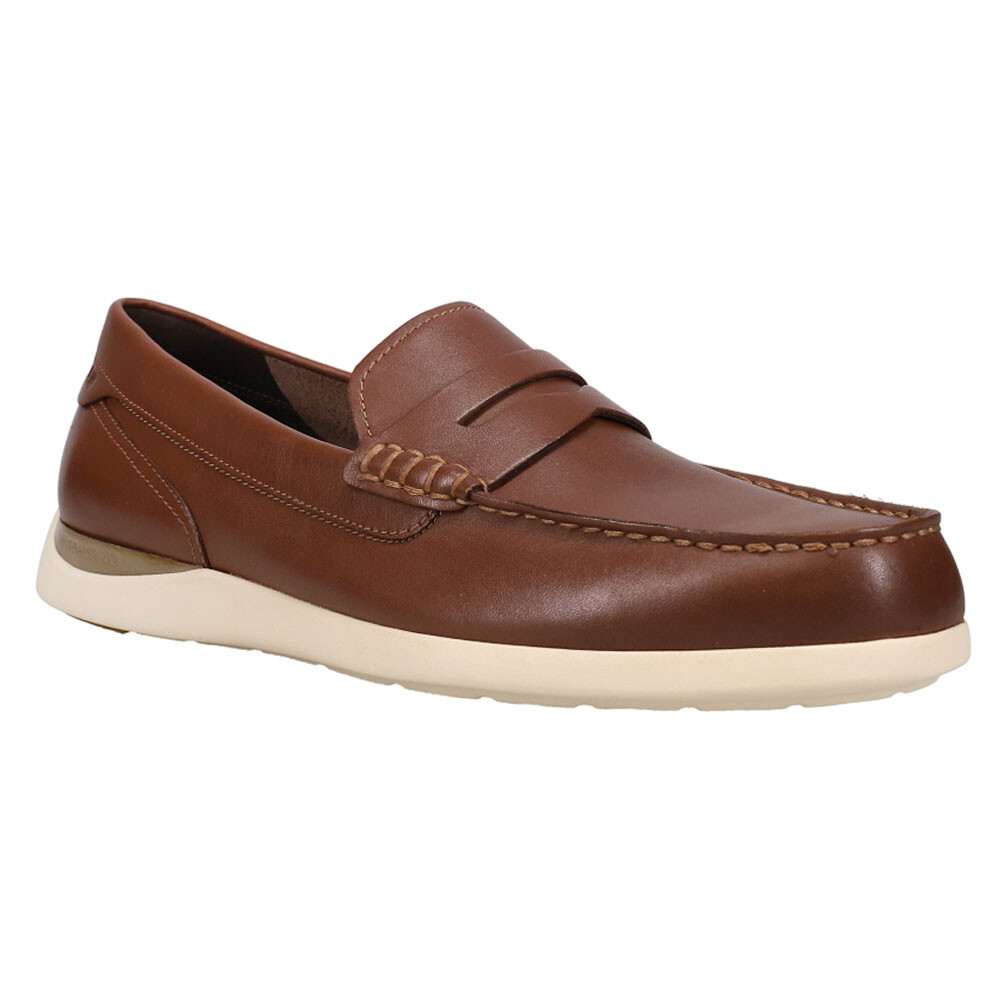 Cole Haan Grand Atlantic Penny Loafer Moc Toe Dress Mens Brown C33028