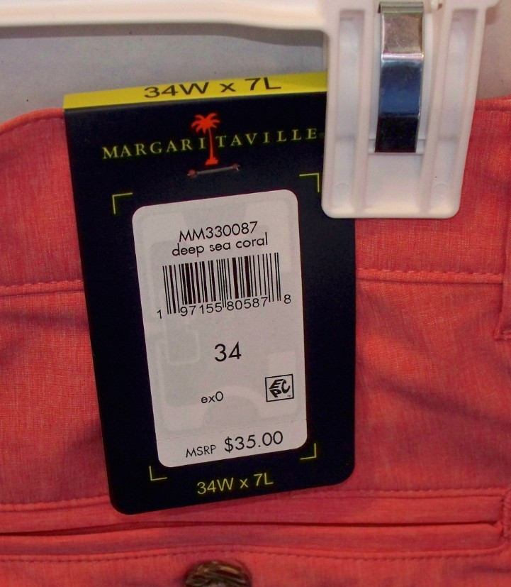 Margaritaville Mens 4-Way Stretch Quick Dry Shorts Sz 32 34 36 38 x 7 L