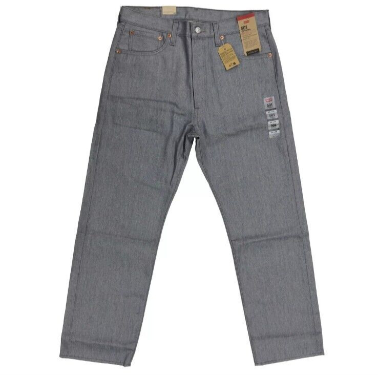 Levis 501 Sz 38×32 Shrink To Fit Button Fly Jeans Straight Leg Color Gray BNWTS
