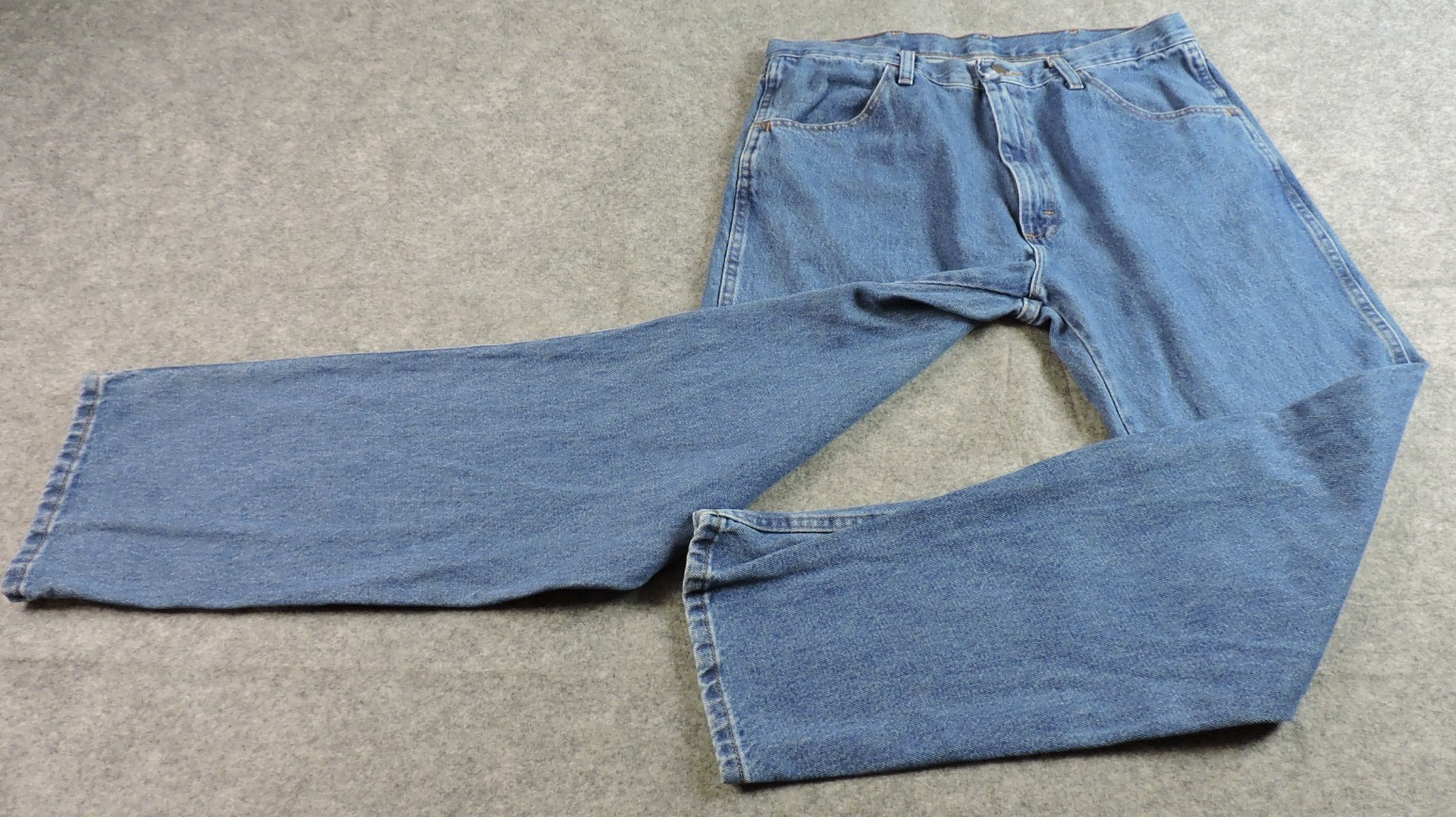 Rustler by Wrangler Mens 36×32 Regular Fit Straight Leg Heavyweight Denim Jeans