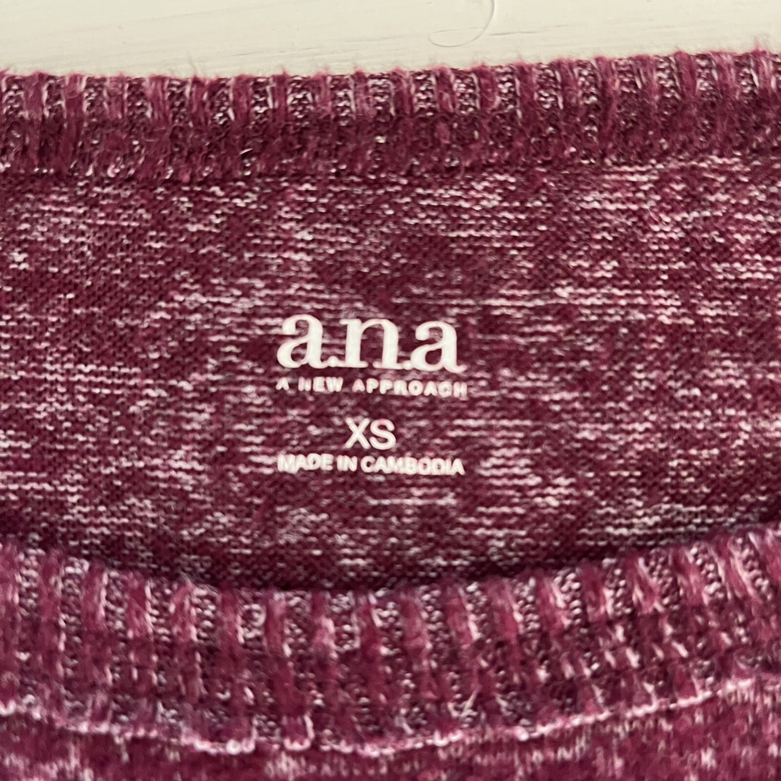 a.n.a. Top Sz XS Heathered Red Pullover Athleisure Everyday Basic Minimalist