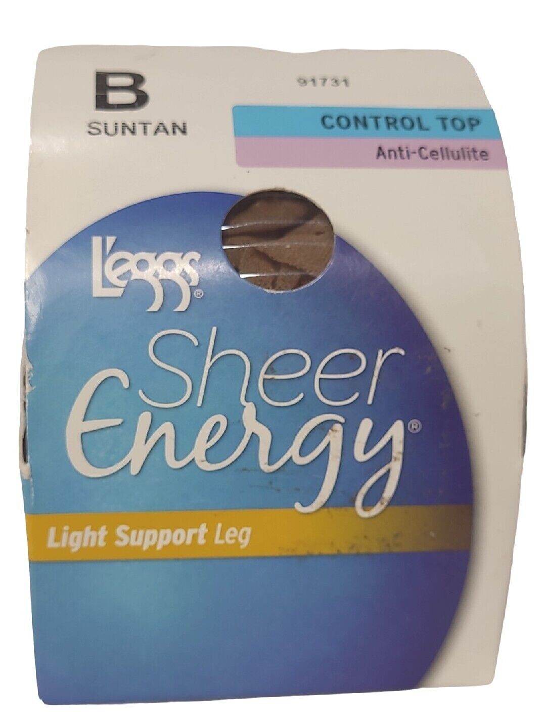 L’eggs Sheer Energy Control Top Anti-Cellulite Leg Pantyhose, B Suntan 91731