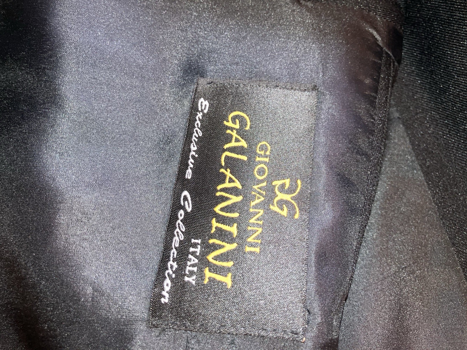Giovanni Galanini men’s Black Blazer Size 44R Excellent Condition